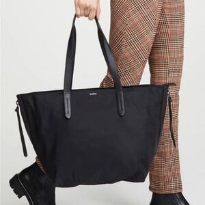 BOTKIER Tote Bag Black Zip Closure Fringe